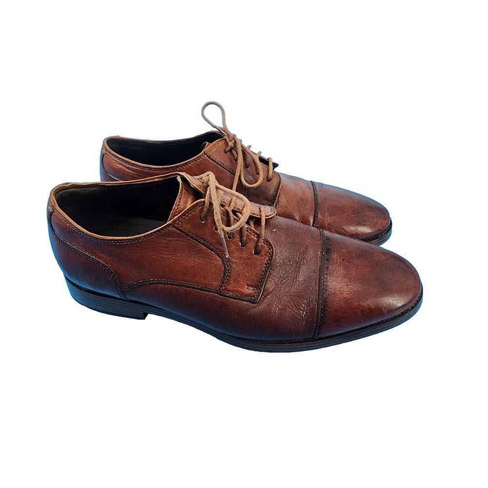 Cole Haan Shoes Mens Brown Leather Lace Up Cap Toe Oxfords Size 8.5M‎ Grande